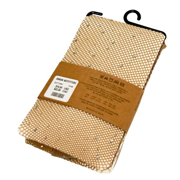 Urban Outfitters Jewel Fishnet Tight, Tan, S/M - Picture 4 of 4